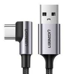 Ugreen kątowy kabel przewód USB - USB Typ C 1m 3A szary (50941)