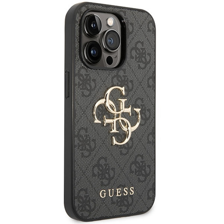 Guess GUHCP15L4GMGGR iPhone 15 Pro 6.1" gray/gray hardcase 4G Big Metal Logo