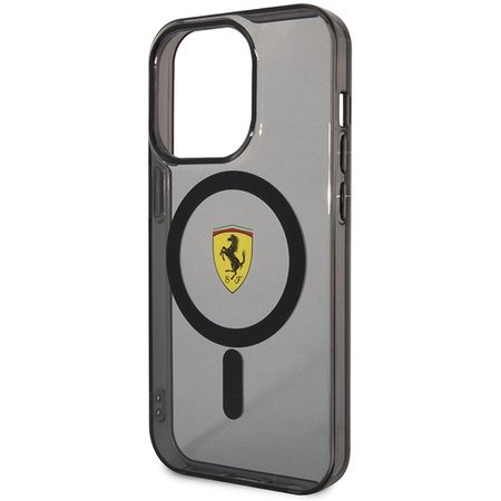 Ferrari FEHMP14LUKK iPhone 14 Pro 6.1" schwarz/schwarz Hardcase Translucent Magsafe