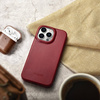 iCarer CE Oil Wax Premium Leather Folio Case Leather Case for iPhone 14 Pro Flip Magnetic MagSafe Red (AKI14220706-RD)