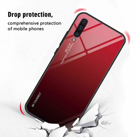 Etui Szklane Glass case Gradient IPHONE 11 PRO czarno-niebieskie