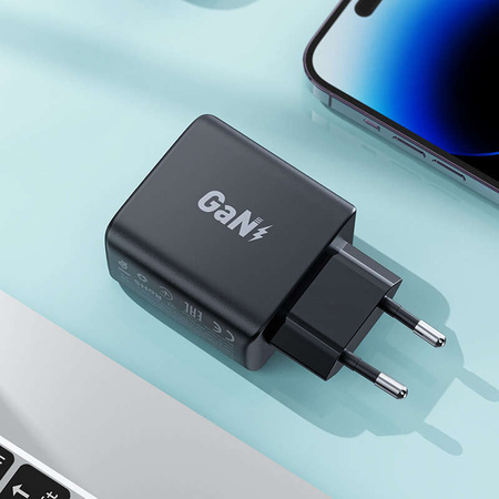 Schnellladegerät GaN 35W PD 2x USB C Acefast A49 - schwarz