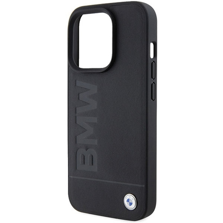 Etui BMW Leather Hot Stamp na iPhone 15 Pro - czarne