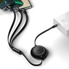 Baseus Bright Mirror 2 zwijany kabel przewód 3w1 USB Typ C - micro USB + Lightning + USB Typ C 3.5A 1.1m fioletowy (CAMJ010205)