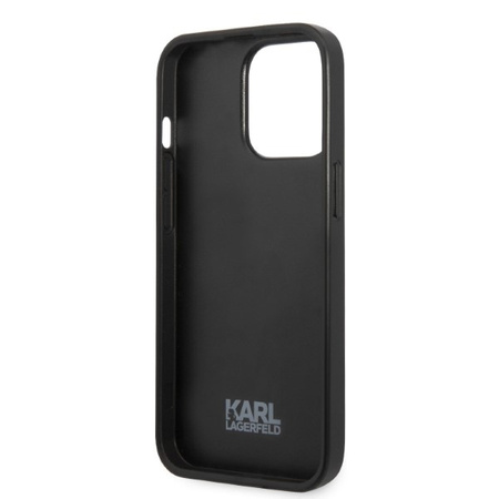 Original Case IPHONE 13 PRO MAX Karl Lagerfeld Hardcase Monogram Ikonik Patch blue