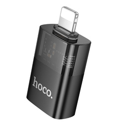 HOCO adapter OTG Lightning (męski) do USB A (żeński) UA36 czarny transparentny