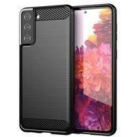 Carbon Case elastyczne etui pokrowiec Samsung Galaxy S21+ 5G (S21 Plus 5G) czarny