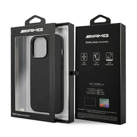 AMG AMHCP14XDOLBK iPhone 14 Pro Max 6,7" czarny/black hardcase Leather Hot Stamped