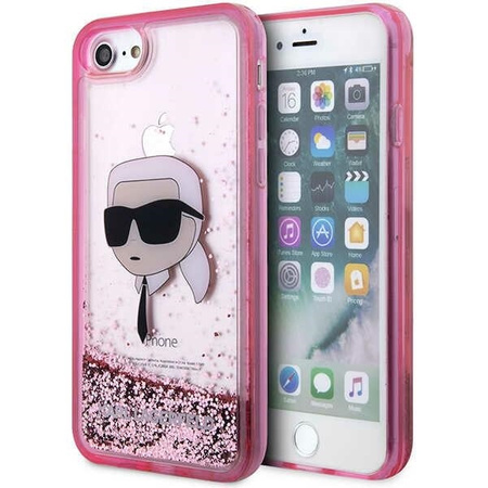 Karl Lagerfeld KLHCI8LNKHCP iPhone 7/8/ SE 2020/2022 pink/pink Hardcase Glitter Karl Head