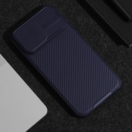 Pancerne etui Nillkin CamShield Pro Magnetic Case do iPhone 15 Pro Max z osłoną na aparat - fioletowe