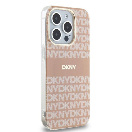 DKNY DKHMP13LHRHSEP iPhone 13 Pro / 13 6.1" różowy/pink hardcase IML Mono & Stripe MagSafe