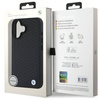 Original Case IPHONE 16 BMW Hardcase Signature Leather Diamond Metal Logo MagSafe (BMHMP16S23RDDK) black