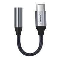 Ugreen przejściówka do słuchawek z 3,5 mm mini jack na USB Typ C 10 cm szary (30632)