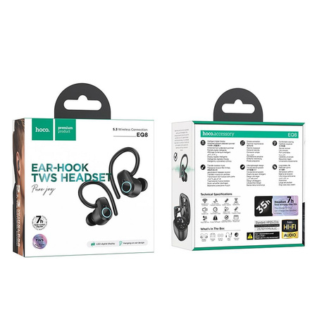 HOCO słuchawki bezprzewodowe / bluetooth stereo TWS Pure joy in-ear EQ8 czarne