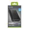 Fast charge power bank: 20,000 mAh, 2 USBs Black