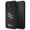 Original Case IPHONE 11 / XR Guess Hardcase Glitter Script Big 4G (GUHCN61HG4SGK) black