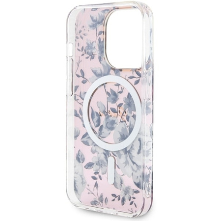 Guess GUHMP14XHCFWSP iPhone 14 Pro Max 6.7&quot; pink/pink hardcase Flower MagSafe