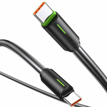 USAMS Kabel USB-C/USB-C 1m SJ734 czarny/black  YU Series SJ734USB01 (US-SJ734)