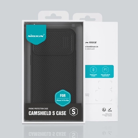 Nillkin CamShield S Case etui iPhone 14 Pro Max pancerny pokrowiec osłona na aparat czarne