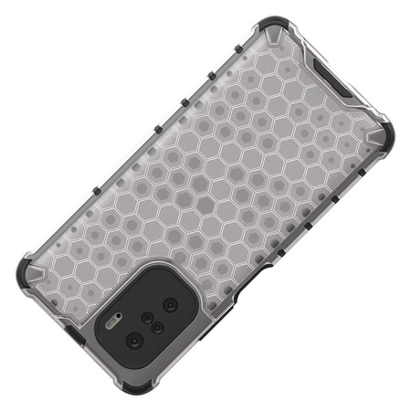 Honeycomb etui pancerny pokrowiec z żelową ramką Xiaomi Redmi K40 Pro+ / K40 Pro / K40 / Poco F3 czerwony