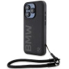 Etui BMW Signature Leather Wordmark Cord na iPhone 15 Pro Max - czarne