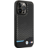 Etui BMW BMHCP13L22NBCK iPhone 13 Pro / 13 6.1" czarny/black hardcase Leather Carbon