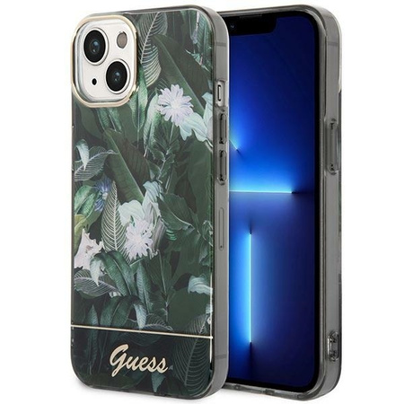 Guess Jungle Case - Etui iPhone 14 Plus (zielony)