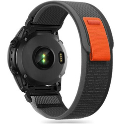 Armband für GARMIN FENIX 3 / 5X / 3HR / 5X PLUS / 6X / 6X PRO / 7X Tech-Protect Nylon orange - schwarz