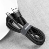 Baseus Cafule Cable - Dwustronny kabel połączeniowy micro USB na USB QC 3.0, 2.4 A, 0.5 m (szary/czarny)