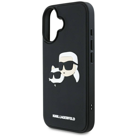 Case IPHONE 16 Karl Lagerfeld HC 3D Rubber Double Heads black