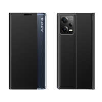 Neue Sleep Case Hülle für Xiaomi Redmi Note 12 Pro+ Hülle mit Klappständer schwarz