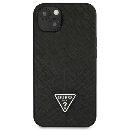 Guess GUHCP13SPSATLK iPhone 13 mini 5,4 &quot;black / black hardcase SaffianoTriangle Logo