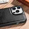 iCarer Leather Oil Wax case for iPhone 14 Pro Max leather case black (WMI14220720-BK)