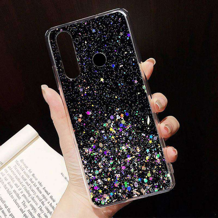 Case IPHONE 14 PLUS Sequins Glue Glitter Case black