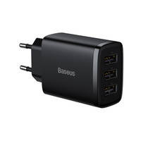 Baseus Compact Ladegerät 3x USB 17W schwarz (CCXJ020101)