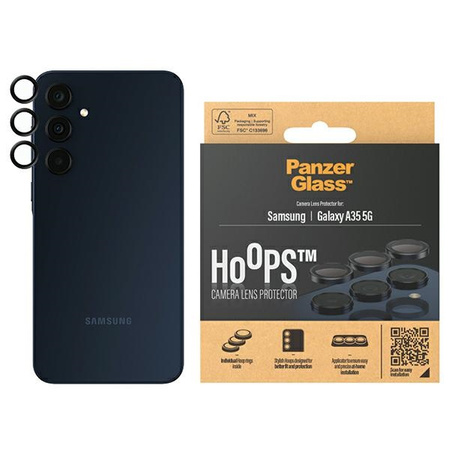 PanzerGlass Hoops Camera Sam A35 5G A356 czarny/black 1226 camera lens protector hoop optic rings