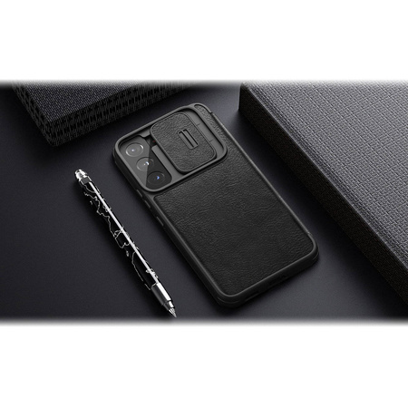 Nillkin Qin Leather Pro Case Hülle für Samsung Galaxy S22+ (S22 Plus) Kameraschutz Holster Cover Flip Cover Braun