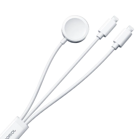 Joyroom S-IW007 3-in-1 cable USB-A magnetic charger - Lightning 1.2m - white