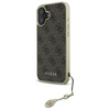 Oryginalne Etui IPHONE 16 PLUS Guess Hardcase 4G Charms Collection (GUHCP16MGF4GBR) brązowe