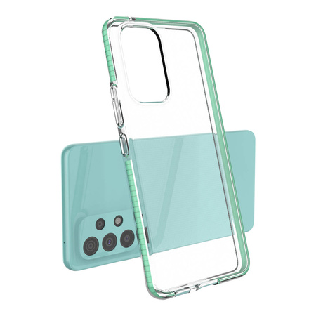 Spring Case pokrowiec żelowe etui z kolorową ramką do Samsung Galaxy A73 czarny