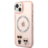 Karl Lagerfeld KLHMP14MHKCP iPhone 14 Plus 6.7 &quot;hardcase pink / pink Karl &amp; Choupette Aluminum Magsafe