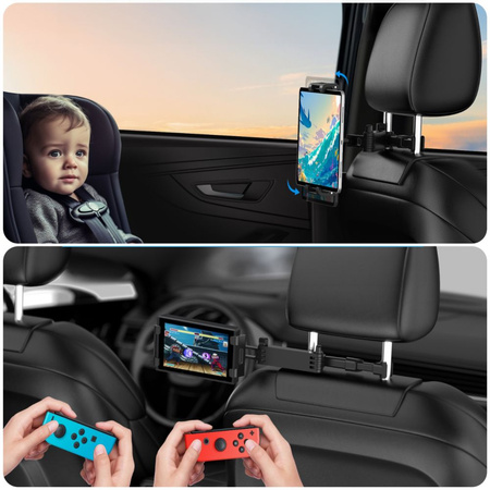 Stretchable Headrest Car Mount Tech-Protect black