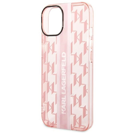 Karl Lagerfeld KLHCP14MHKLSPCP iPhone 14 Plus 6,7" hardcase różowy/pink Mono Vertical Stripe