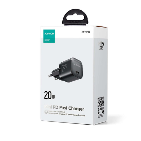 Mini charger USB C 20W PD Joyroom JR-TCF02 | black