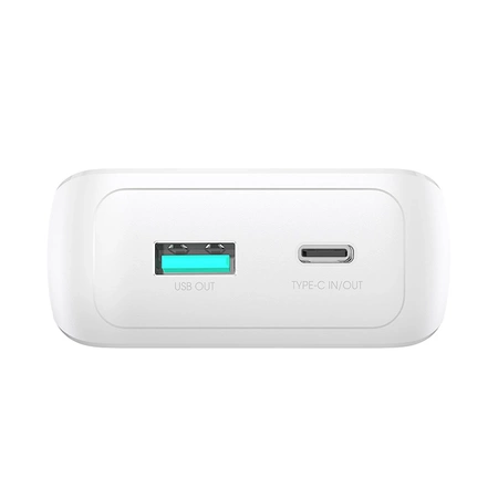 Joyroom JR-PBC07 20000mAh 30W mini power bank with USB-C and Lightning cables - white