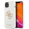 Guess GUHCP13SLS4GGWH iPhone 13 mini 5.4 &quot;white / white hard case Silicone 4G Logo