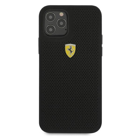 Ferrari FESPEHCP12LBK iPhone 12 6,7" Pro Max czarny/black hardcase On Track Perforated