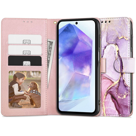 Etui SAMSUNG GALAXY A55 5G Tech-Protect Wallet Marble