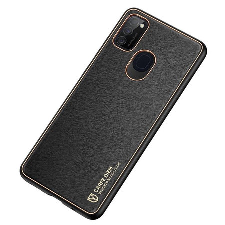 Dux Ducis Yolo eleganckie etui pokrowiec ze skóry ekologicznej Samsung Galaxy M30s czarny