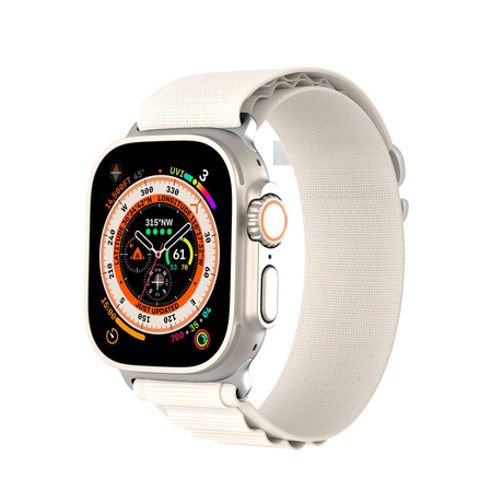 Sport Buckle Strap for Apple Watch Ultra/8/7/6/SE/5/4/3/2/1 (42, 44, 45, 49mm) Dux Ducis Strap GS Version - White